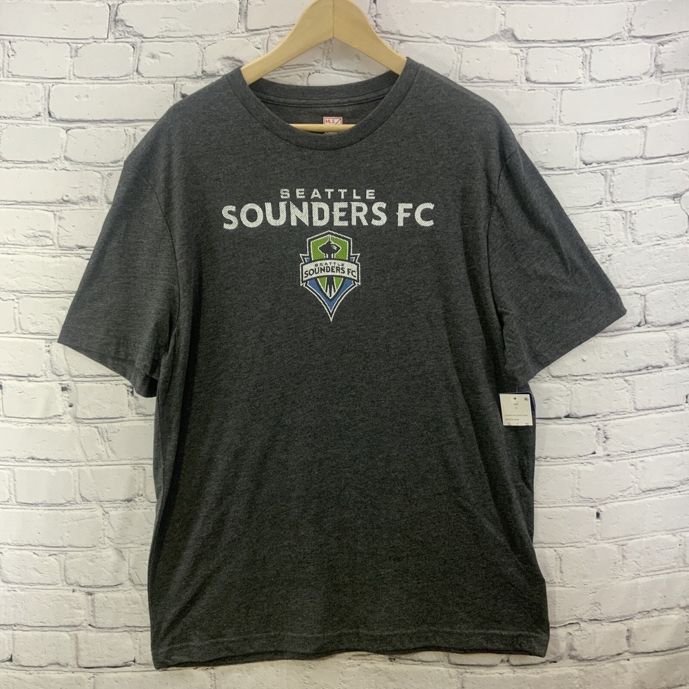 Seattle Sounders T Shirt Mens‎ Sz Lg NWT Gray